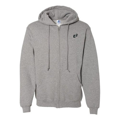 #KKM - MONEYSTYLE - EMBROIDERED HOODIE FULL-ZIP - B&W - GREY